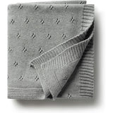 Transfer Flower Knit Baby Blanket