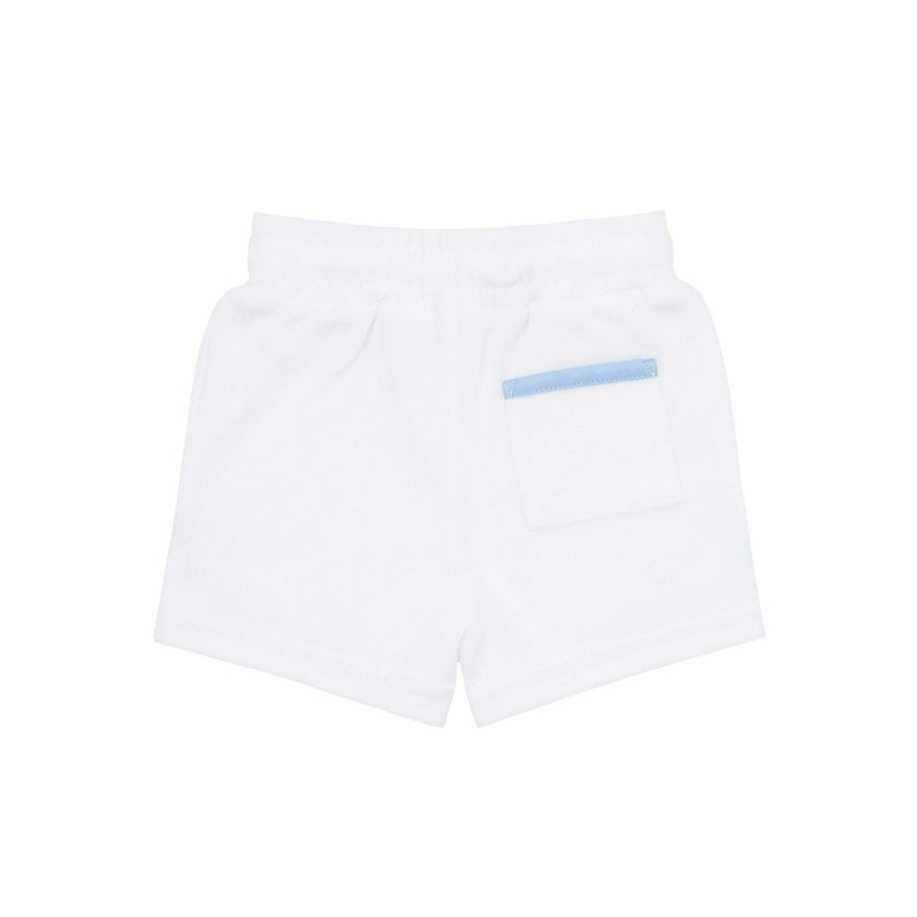 boys white french terry short