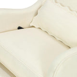 Devon Recliner and Swivel Glider in Performance Ivory Eco-Basketweave