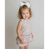 Floral Peplum Short Set