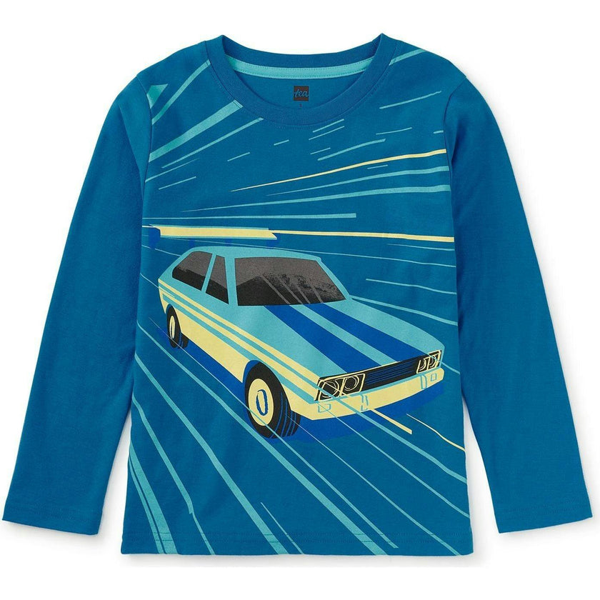 Vintage Racecar Graphic Tee, Blue