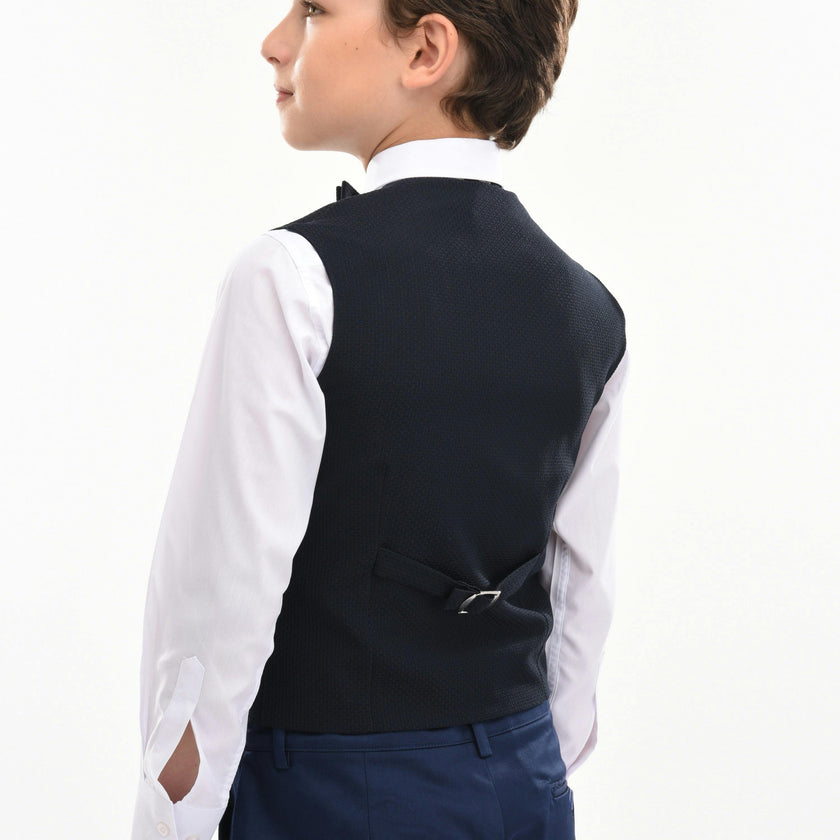 Navy Benito Vest Outfit Set