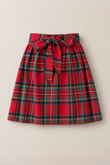 Addison Skort in Holiday Plaid