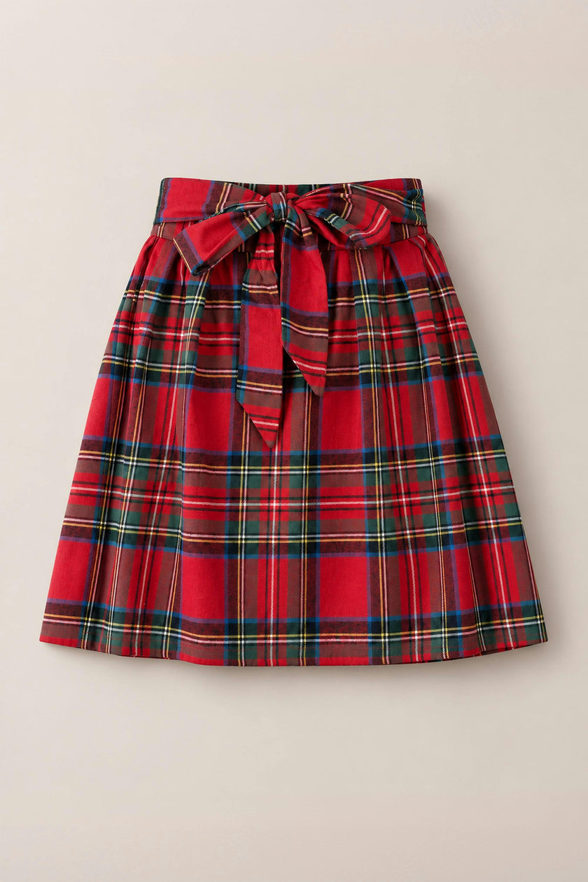 Addison Skort in Holiday Plaid