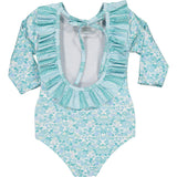 Patterned Long Sleeve Swimsuit, Florals