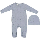 Leafs And Pleats Footie and Beanie Set