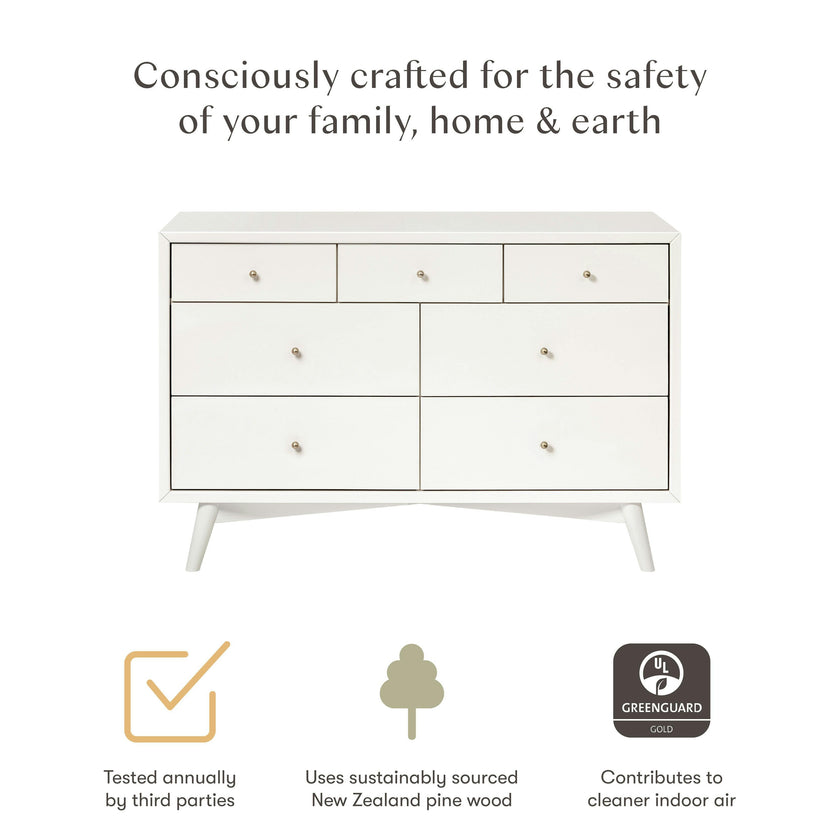 Babyletto Palma 7-Drawer Assembled Double Dresser