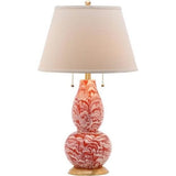 Set of 2 Color Swirls Glass Lamps