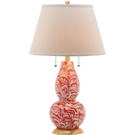 Set of 2 Color Swirls Glass Lamps