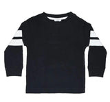 Kids Thermal Shirt - Black with White Taping