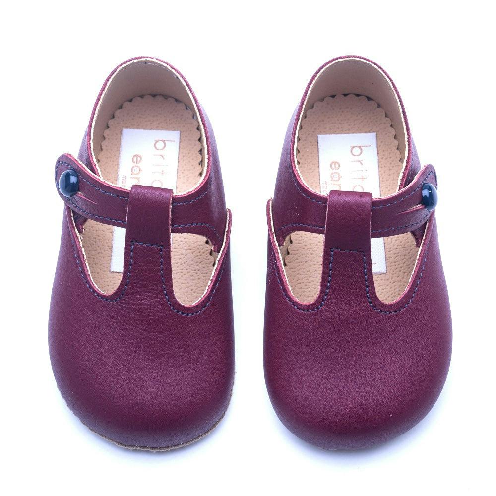 Alex British Pre-Walker Baby Shoes - Burgundy