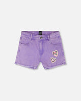 Denim Shorts With Embroidery