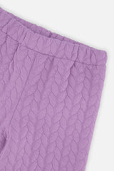 Wide Leg Jacquard Pants Purple