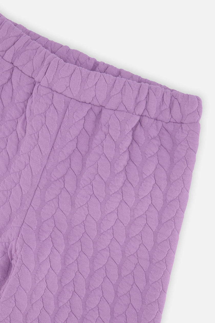 Wide Leg Jacquard Pants Purple