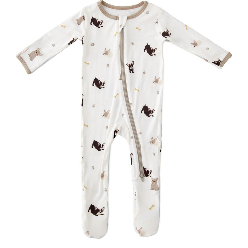 French Bulldogs Zippered Footie