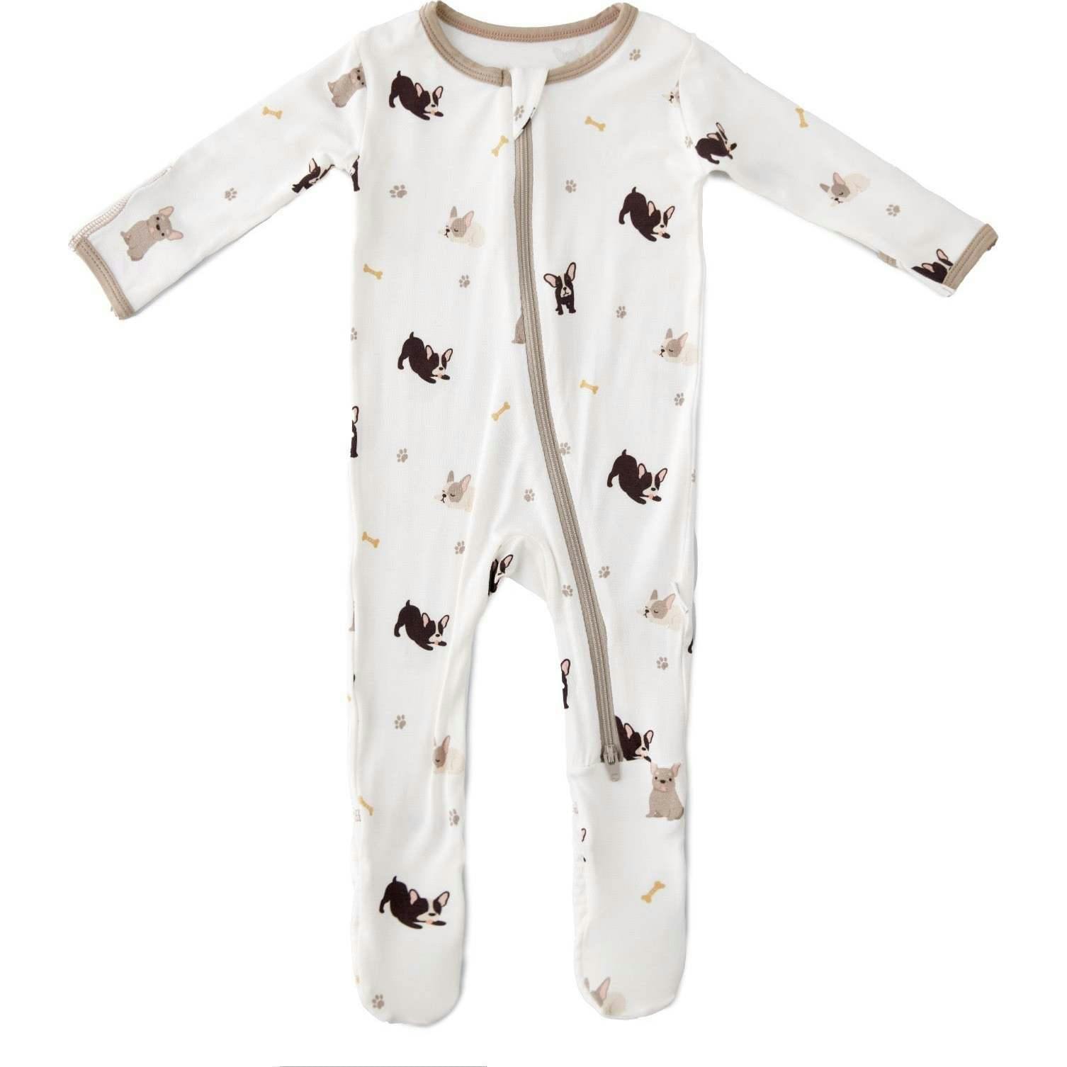 French Bulldogs Zippered Footie