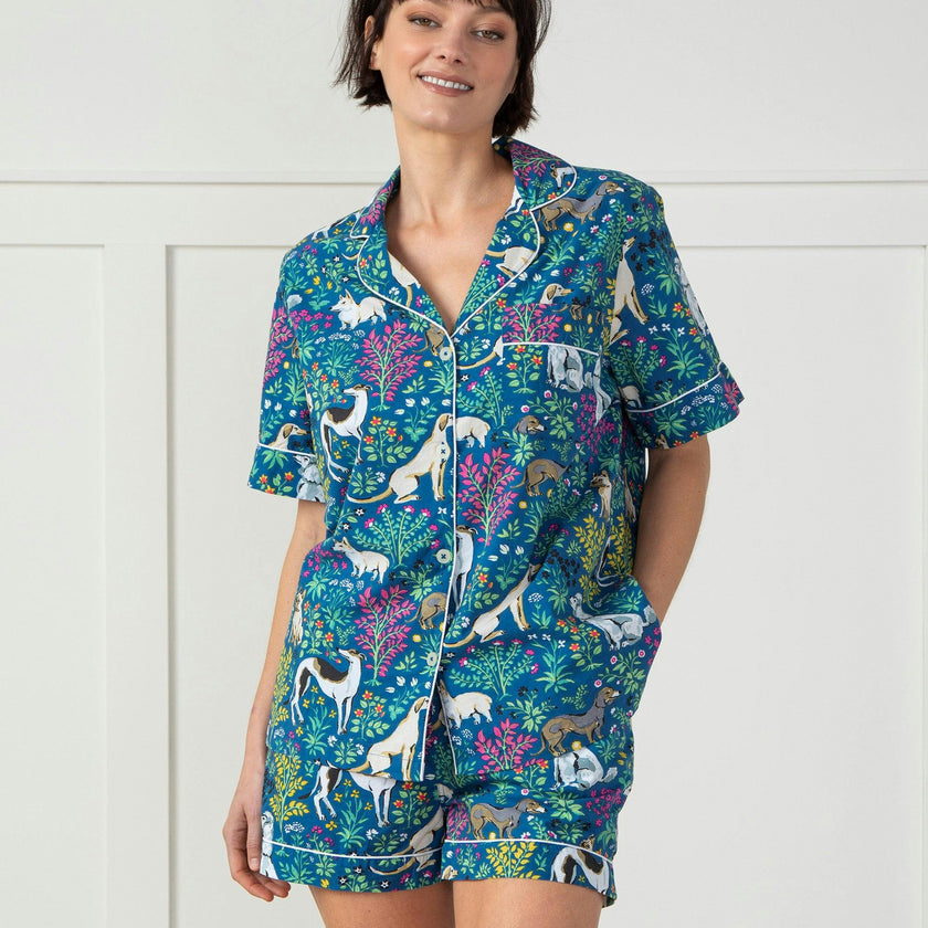 Must Love Dogs - Short PJ Set - Indigo