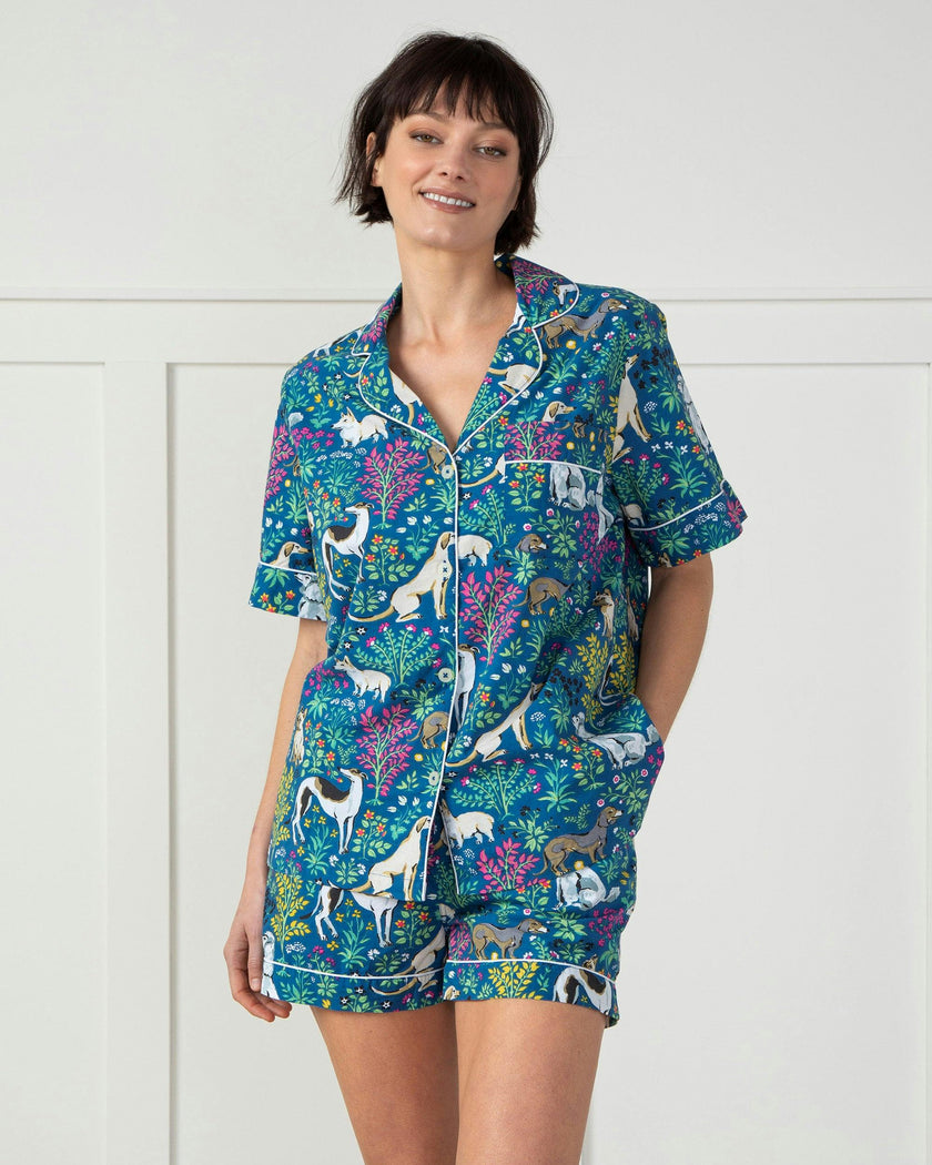 Must Love Dogs - Short PJ Set - Indigo