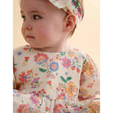 Linen Blend Dress & Headband Mexican Floral