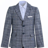 Navy Gabriel Plaid Blazer Suit Set