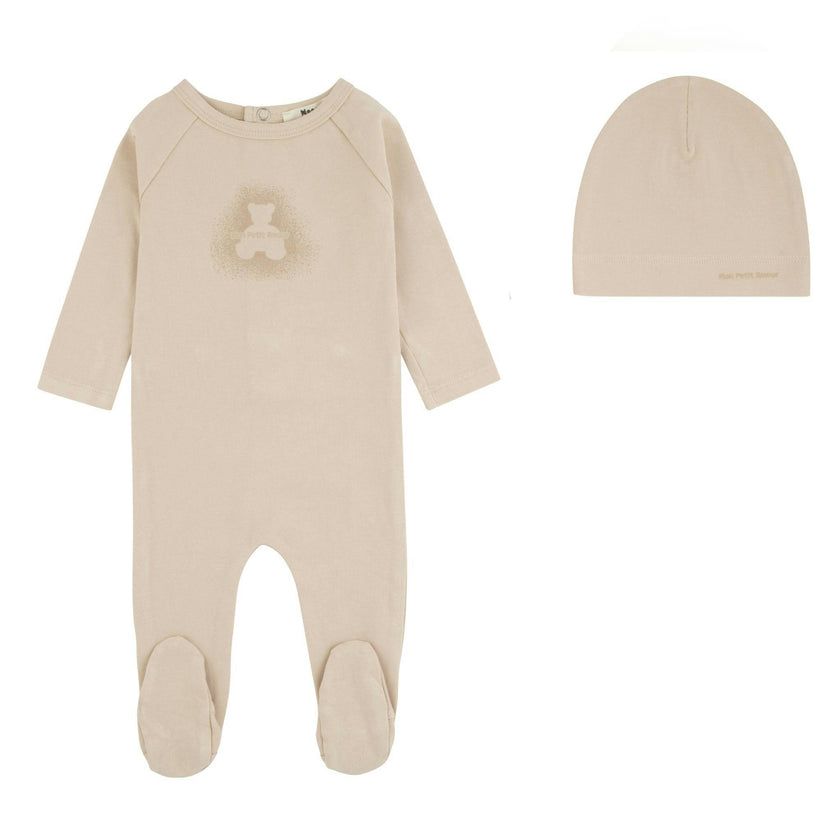 Aura Bear Footie And Beanie