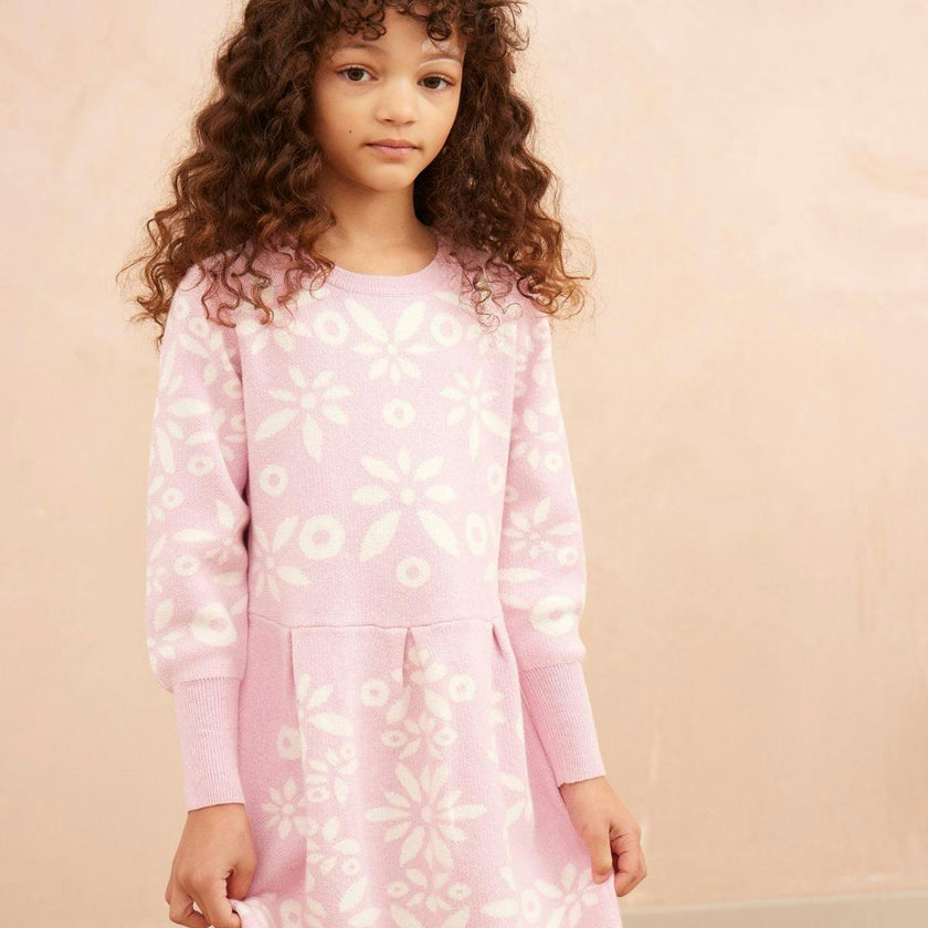 Snowflake Blossom Dress | Bubble Gum