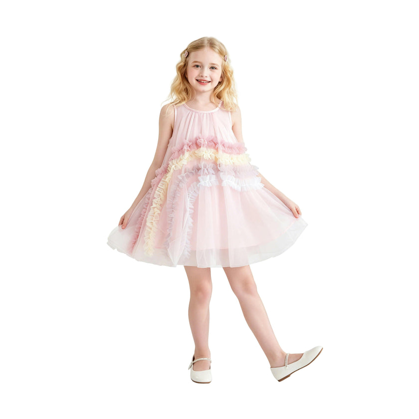 Pink Cressida Pastel Ruffle Dress