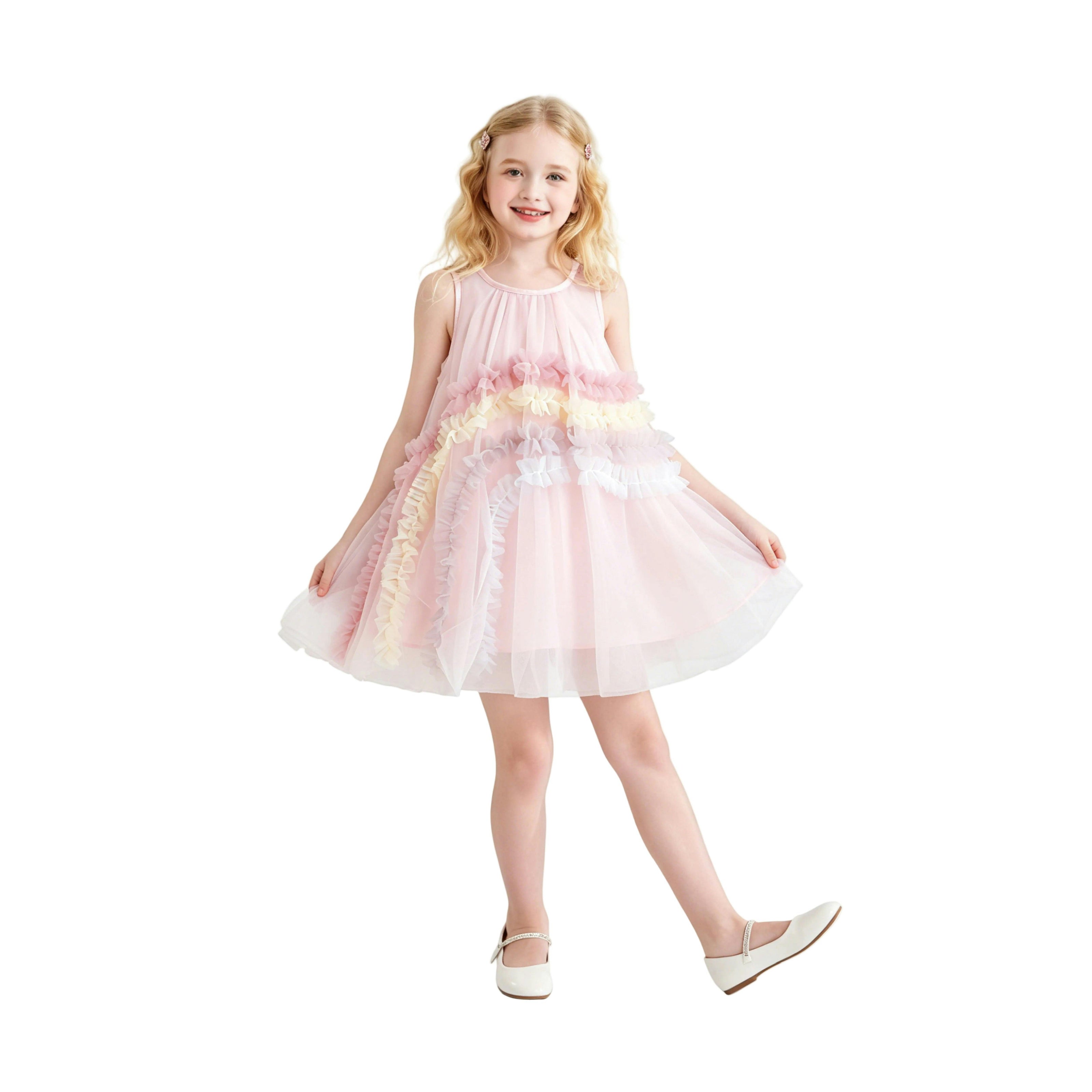 Pink Cressida Pastel Ruffle Dress