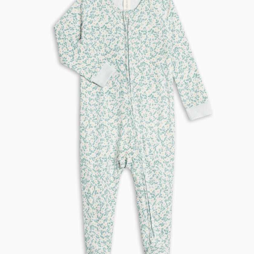 Peyton Zipper Sleeper - Arbor Floral / Powder + Shell