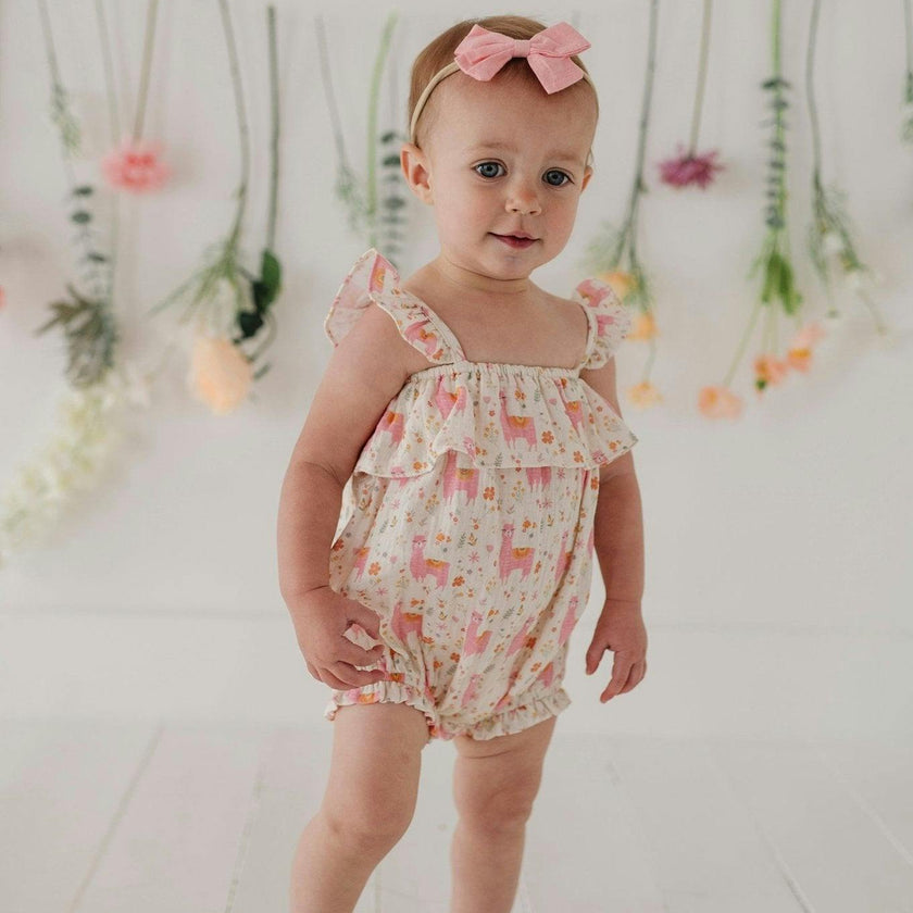 Baby Girl Gauze Bubble Romper
