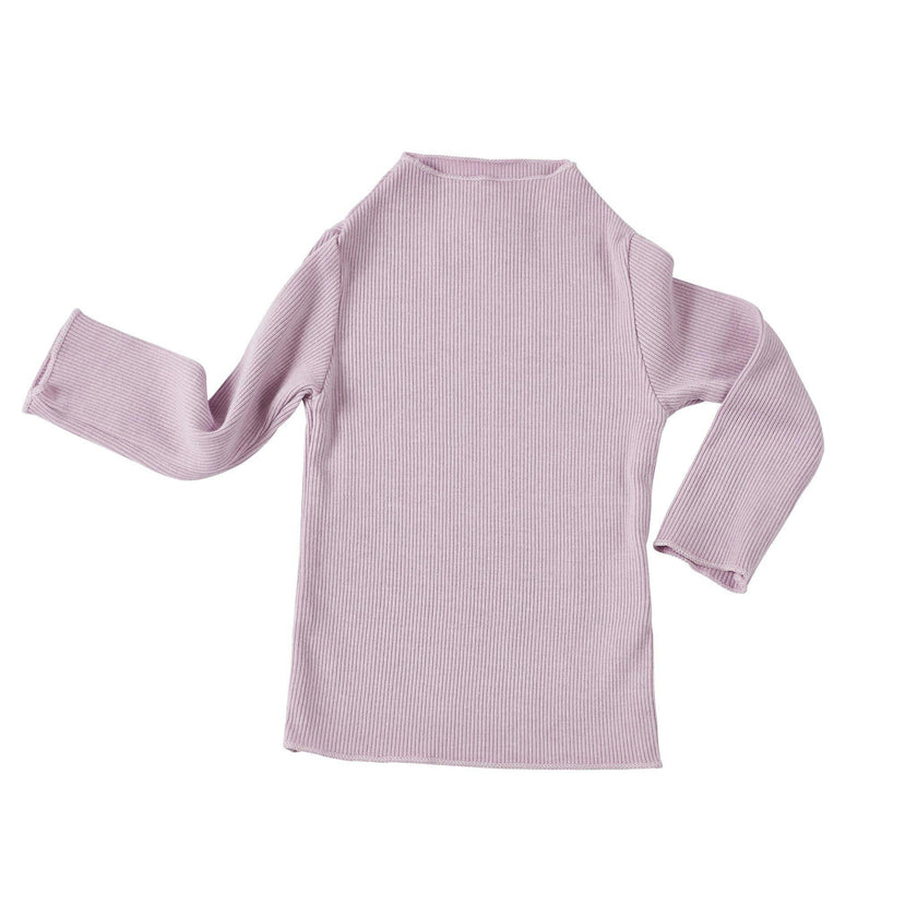 Rib Mock Neck Long Sleeve Top