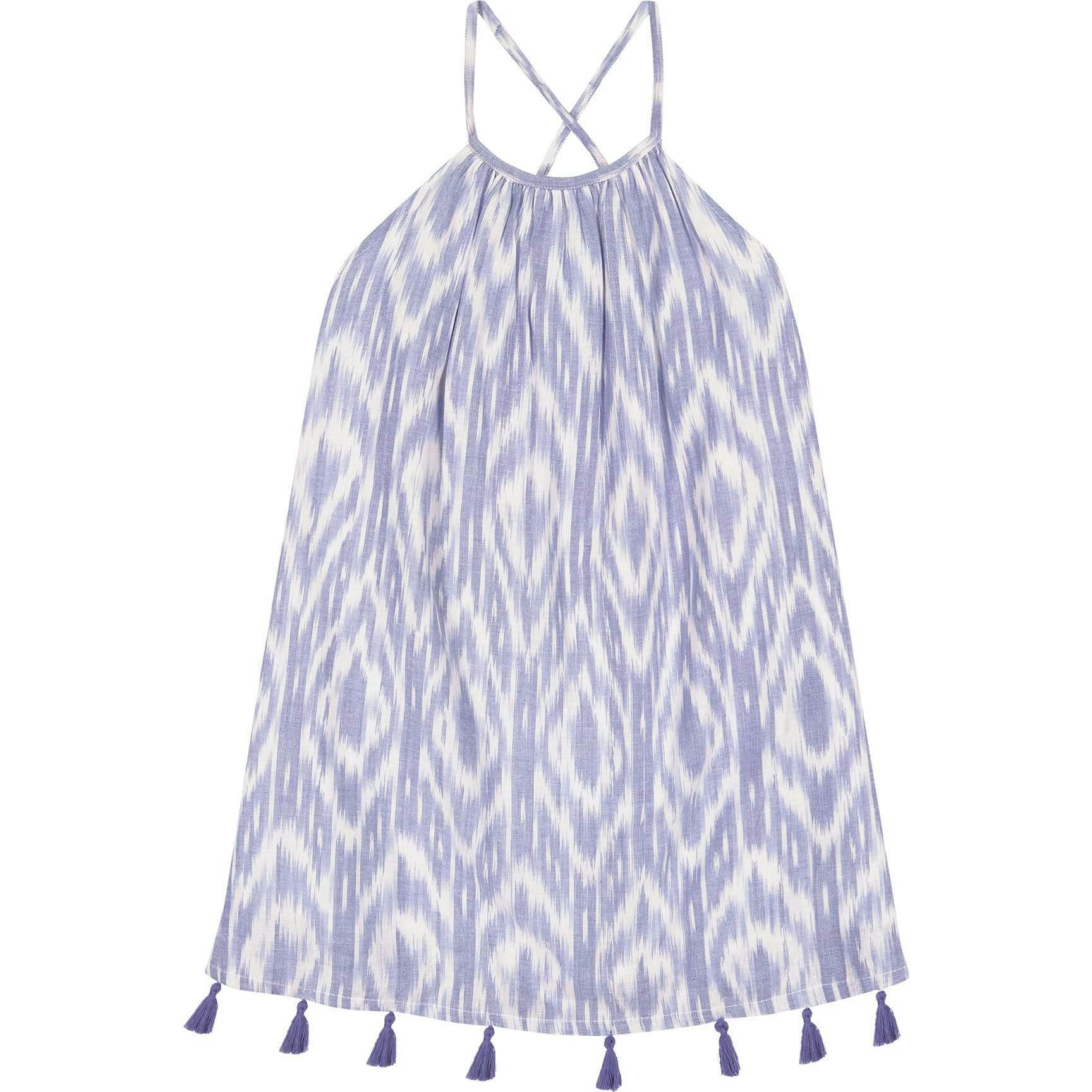 Mini Chantal Criss-Cross Sundress, Blue