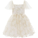 Cream Jolene Polka Dot Applique Dress