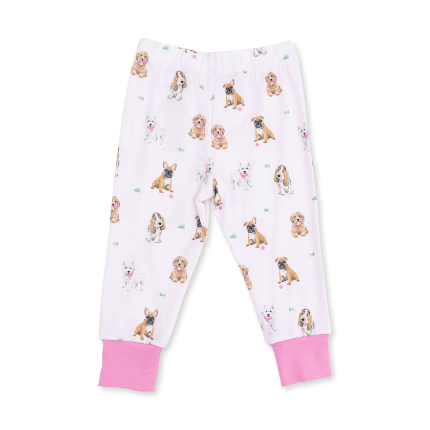 Bestie Dogs Pink - Short Sleeve Loungewear Set