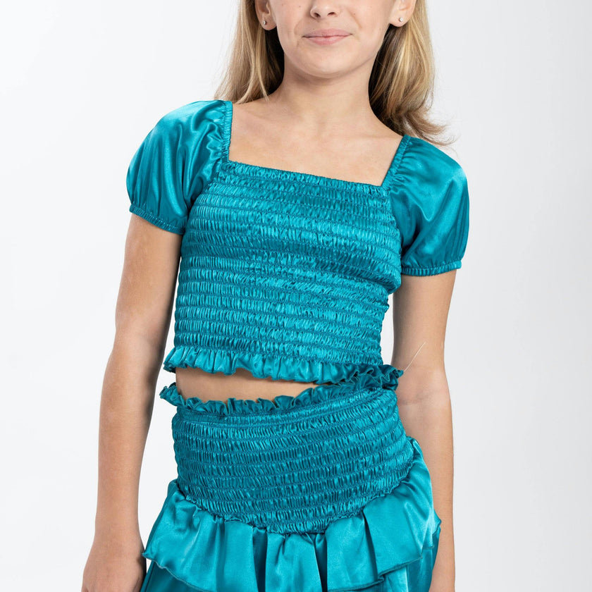Kids Amber Smocked Ruffle 2 Piece Set