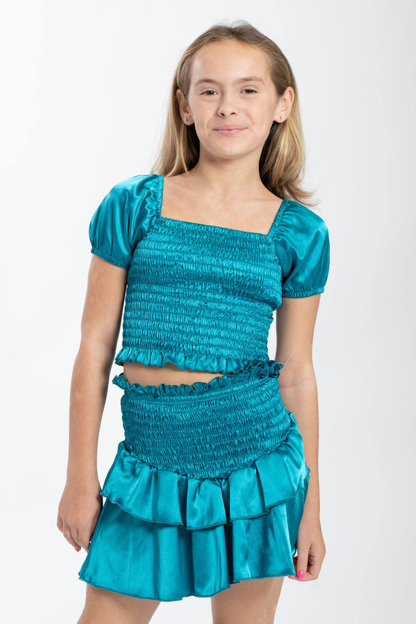 Kids Amber Smocked Ruffle 2 Piece Set