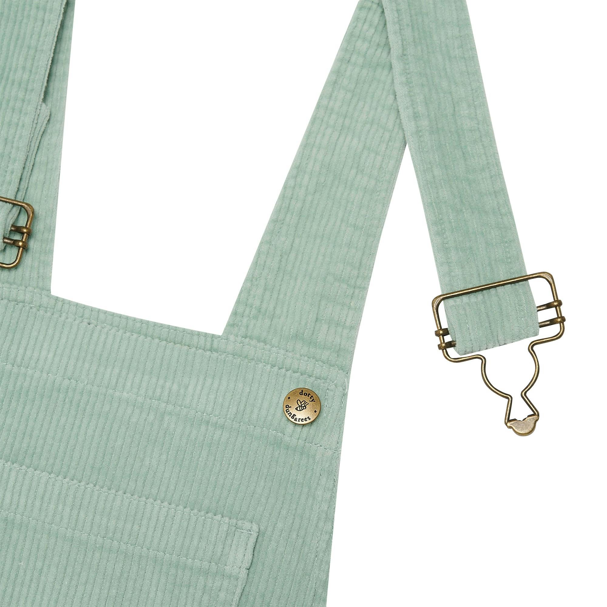 Adult Mint Chunky Cord Overalls