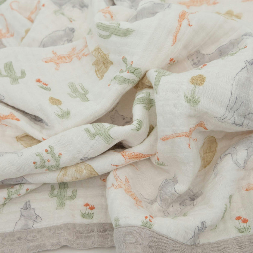 Cotton Muslin Baby Quilt - Desert Night