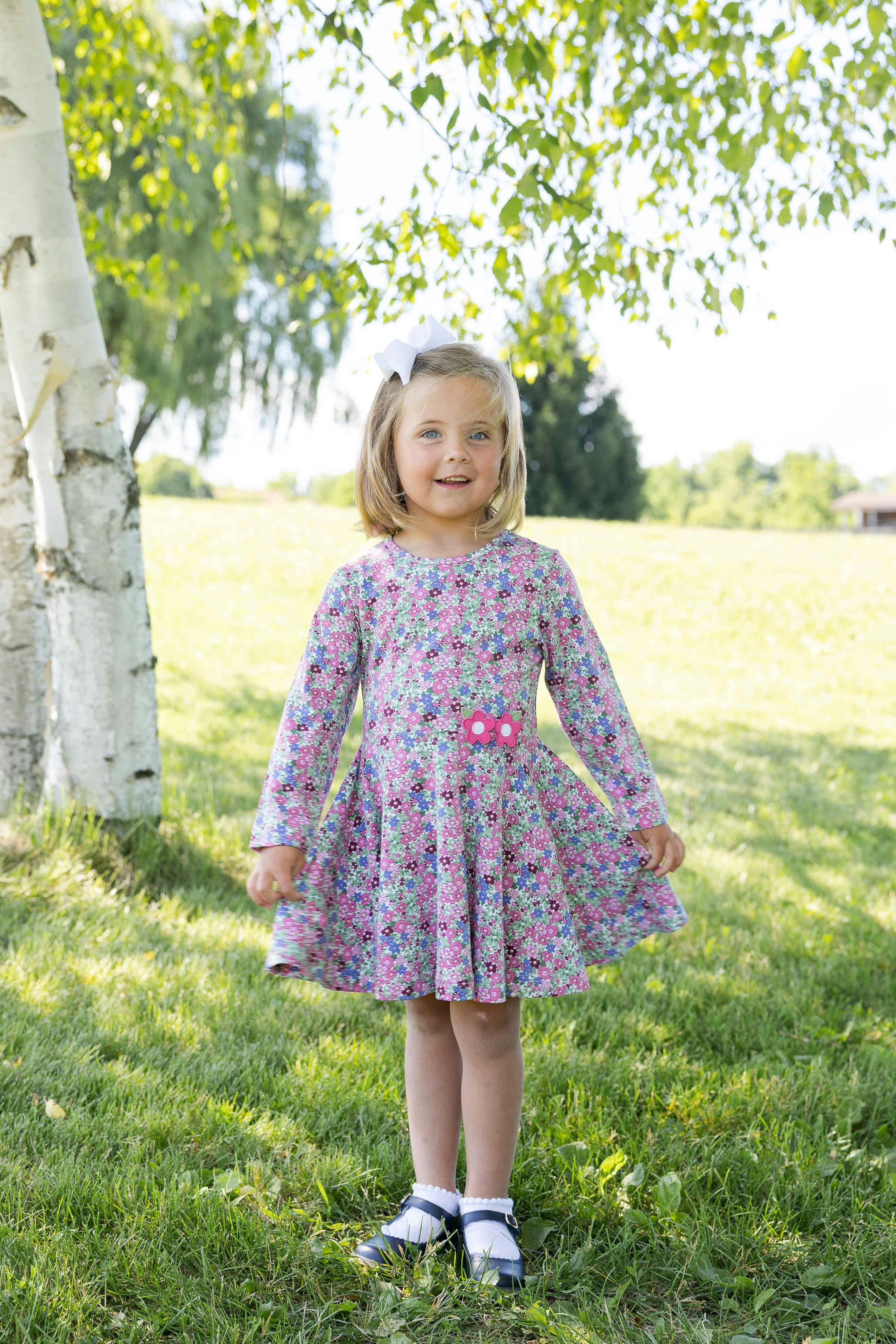 Floral Knit Dress with Flowers