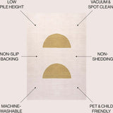 Luola Minimalist Geometric Machine-washable Area Rug