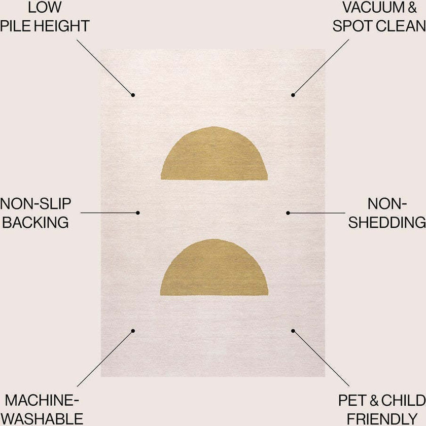 Luola Minimalist Geometric Machine-washable Area Rug