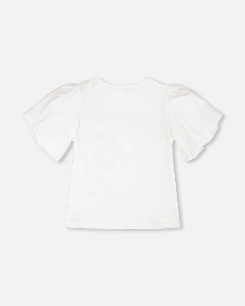 Organic Cotton Jersey Top With Embroidery