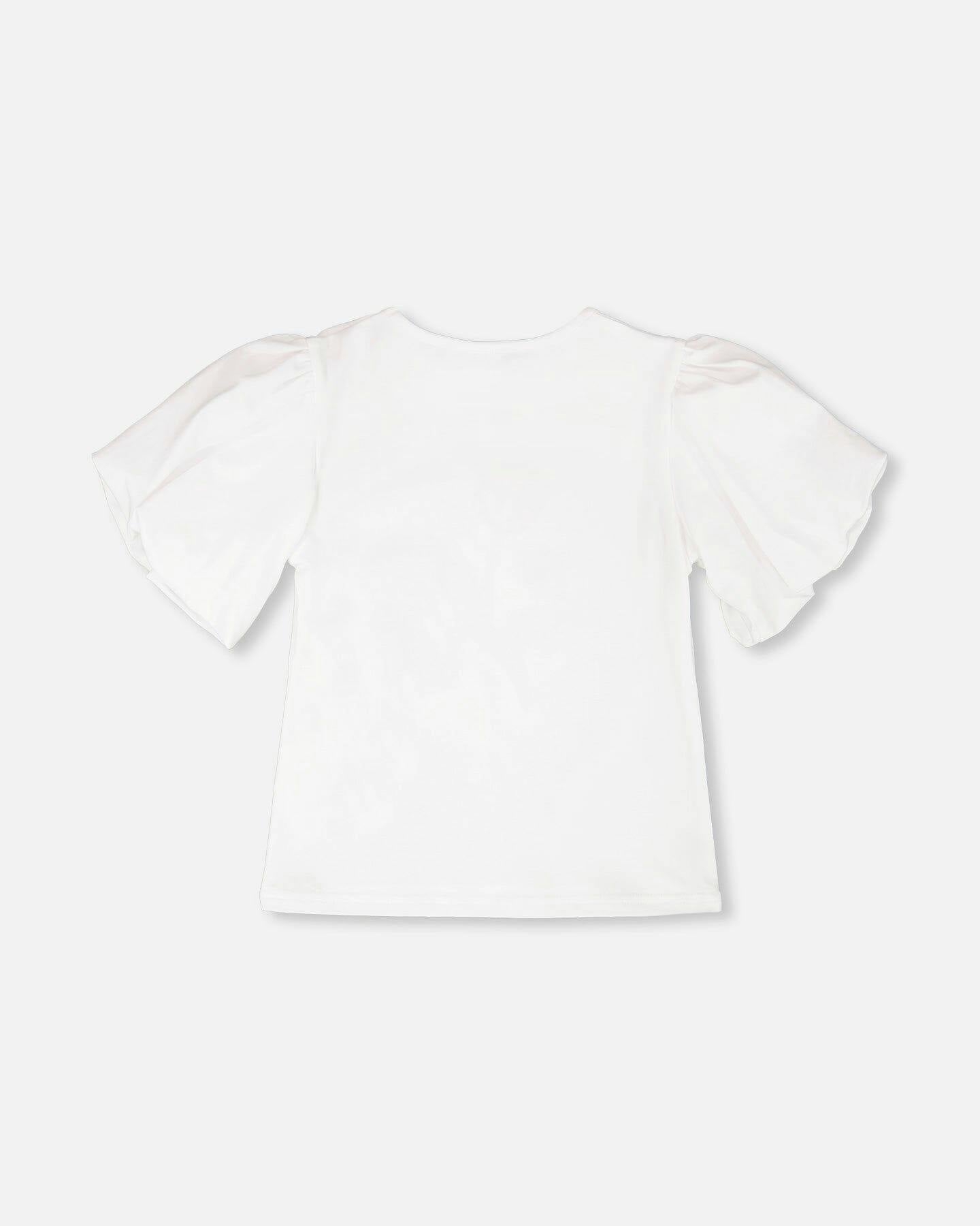 Organic Cotton Jersey Top With Embroidery