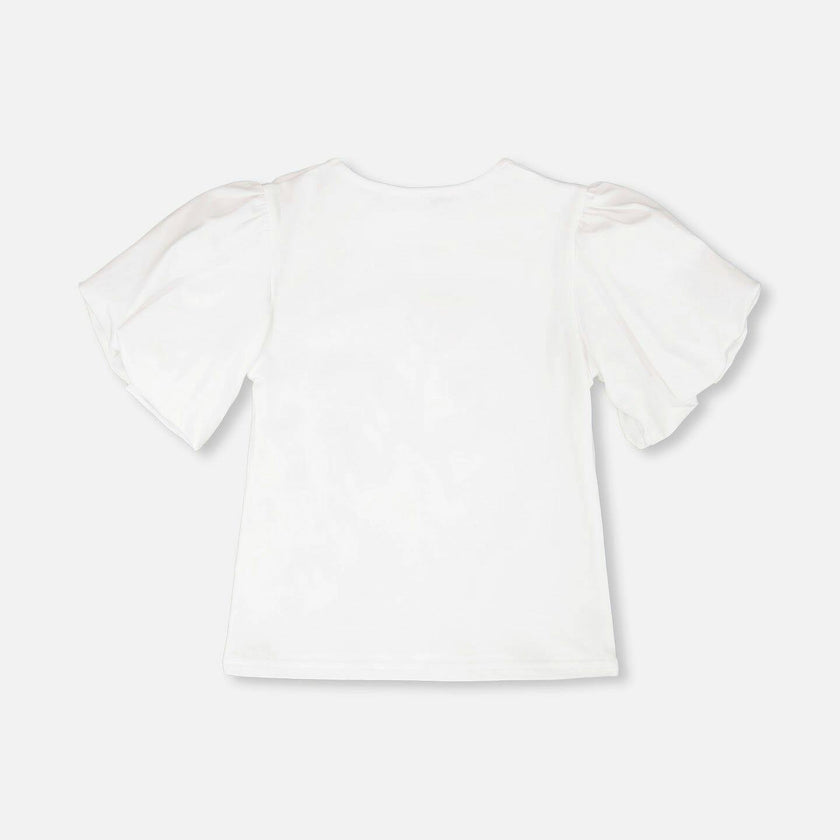 Organic Cotton Jersey Top With Embroidery
