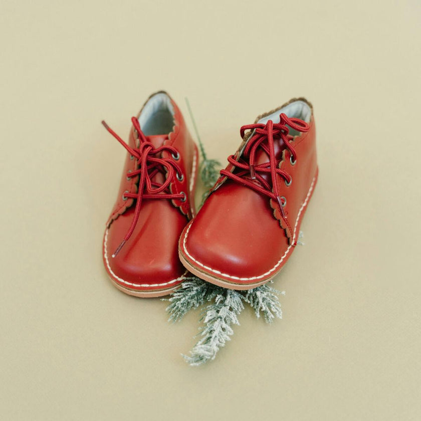 Georgie Scalloped Lace Up Boot