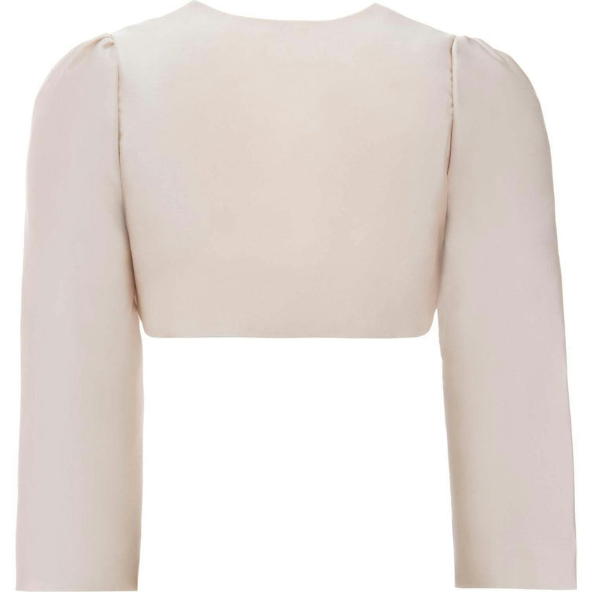 Cropped Satin Cardigan