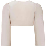 Cropped Satin Cardigan