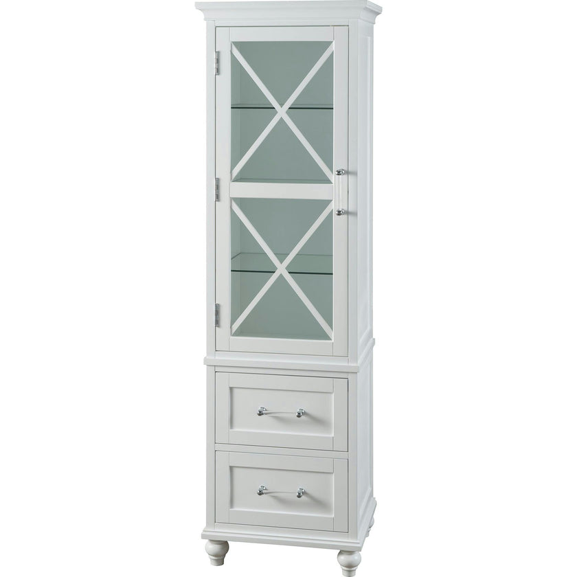 Blue Ridge Wooden Linen Tower Cabinet with Adjustable Shelves