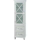Blue Ridge Wooden Linen Tower Cabinet with Adjustable Shelves