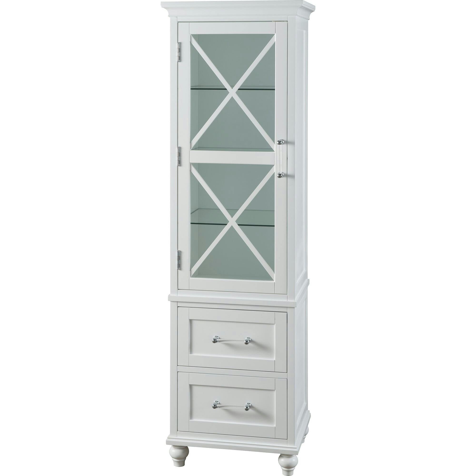 Blue Ridge Wooden Linen Tower Cabinet with Adjustable Shelves